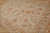 6x9 Hand Knotted French Aubusson Savonnerie 100% Wool Asmara Traditional Oriental Area Rug Beige, Tan Color
